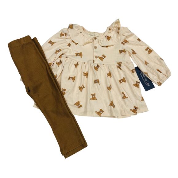 NWT Mabel + Honey 3T Beary Cute Knit Set - Picture 1 of 6